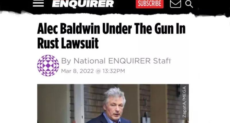 National Enquirer: Alec Baldwin Under The Gun In Rust Lawsuit